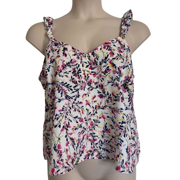 French Connection Cami Tank Size XL Sleeveless Color NWT Ruffle - Picture 1 of 8